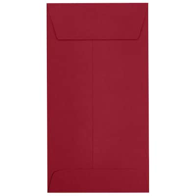 JAM Paper #7 Coin Envelopes, Peel & Press, Garnet, 3 1/2 x 6 1/2, 250 Pack (7CO-101-250)