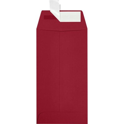 JAM Paper #7 Coin Envelopes, Peel & Press, Garnet, 3 1/2 x 6 1/2, 250 Pack (7CO-101-250)