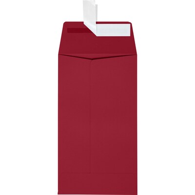 JAM Paper Self Seal #5 1/2 Coin Envelopes, 3 1/8 x 5 1/2, Garnet Red, 500/Pack (512CO-101-500)