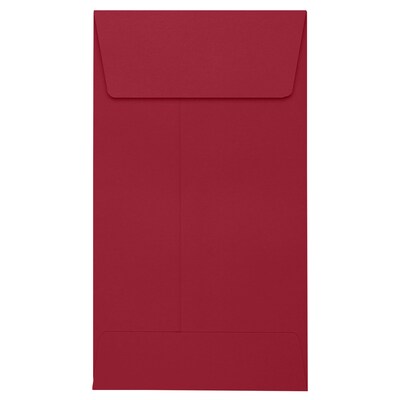 JAM Paper #5 1/2 Coin Envelopes, Peel & Press, Garnet, 3 1/8 x 5 1/2, 50 Pack (512CO-101-50)