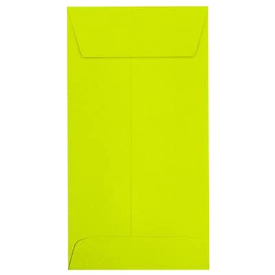 JAM Paper #7 Coin Envelopes ,Wasabi , 250 Pack, 3 1/2 x 6 1/2, Yellow/Green (LUX-7CO-L22-250)