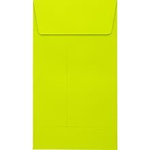 JAM Paper #5 1/2 Coin Envelopes ,Wasabi , 50 Pack, 3 1/8 x 5 1/2, Yellow/Green (512CO-L22-50)