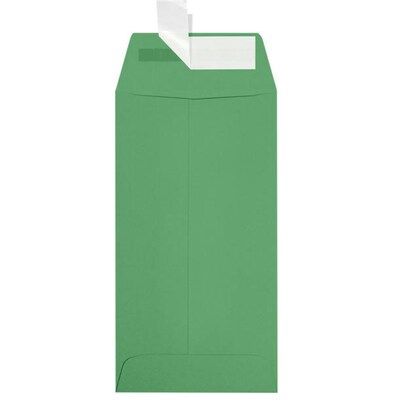 JAM Paper Self Seal #7 Coin Envelopes, 3 1/2 x 6 1/2, Green, 250/Pack (7CO-L17-250)