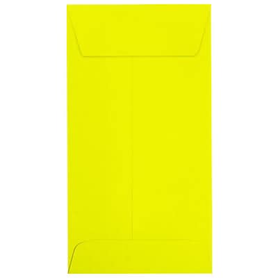 JAM Paper #7 Coin Envelopes ,Citrus , 500 Pack, 3 1/2 x 6 1/2, Yellow (LUX-7CO-L20-500)