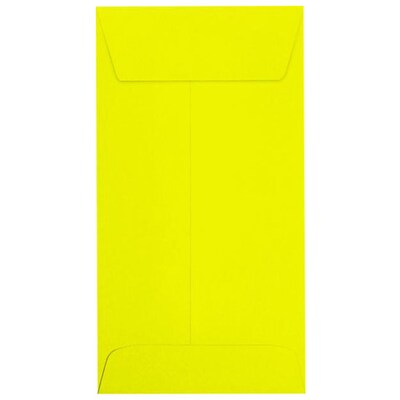 JAM Paper #7 Coin Envelopes ,Citrus , 250 Pack, 3 1/2 x 6 1/2, Yellow (LUX-7CO-L20-250)