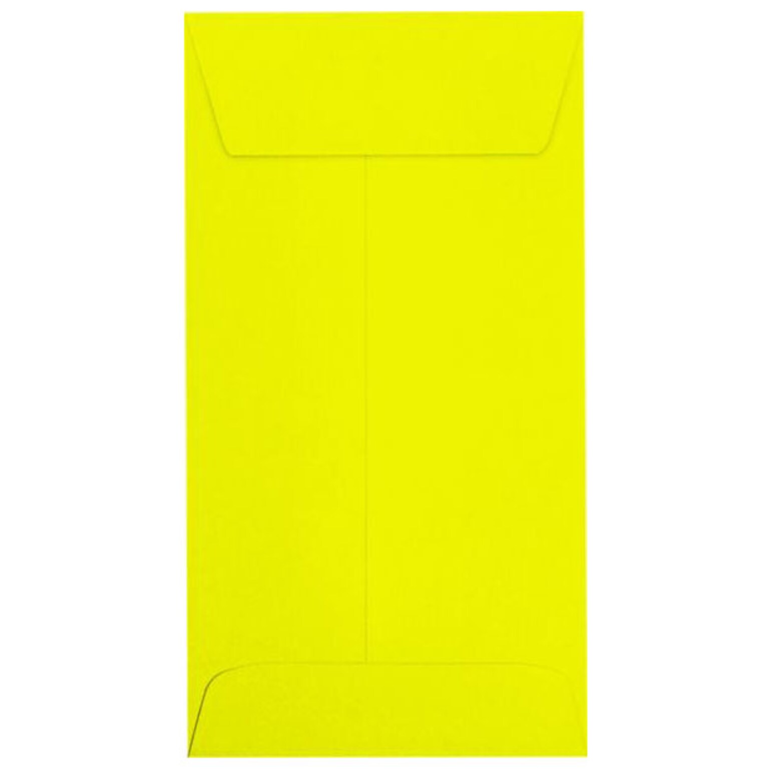 JAM Paper #7 Coin Envelopes ,Citrus , 50 Pack, 3 1/2 x 6 1/2, Yellow (LUX-7CO-L20-50)