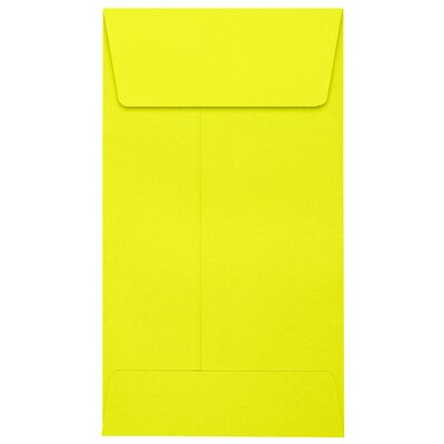 JAM Paper #5 1/2 Coin Envelopes ,Citrus , 50 Pack, 3 1/8 x 5 1/2, Yellow (512CO-L20-50)