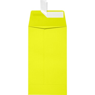 JAM Paper Self Seal #5 1/2 Coin Envelopes, 3 1/8" x 5 1/2", Yellow, 50/Pack (512CO-L20-50)