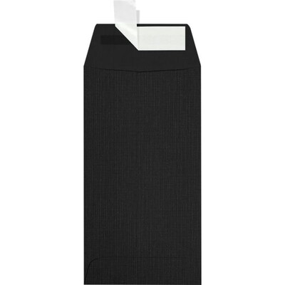 JAM Paper Self Seal #7 Coin Envelopes, 3 1/2" x 6 1/2", Black, 500/Pack (7CO-BLI-500)