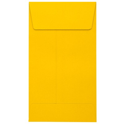 JAM Paper #5 1/2 Coin Envelopes ,Sunflower , 50 Pack, 3 1/8 x 5 1/2, Yellow (LUX-512CO-12-50)