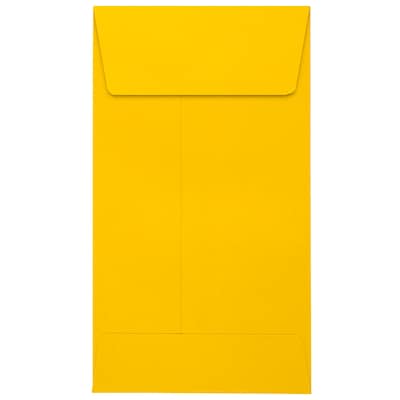 JAM Paper #5 1/2 Coin Envelopes ,Sunflower , 50 Pack, 3 1/8 x 5 1/2, Yellow (LUX-512CO-12-50)