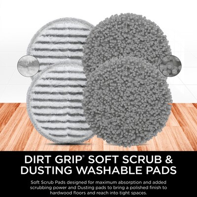 Shark Wet & Dry Steam & Scrub Cleaning Pads, White/Gray (XKITP7000D)
