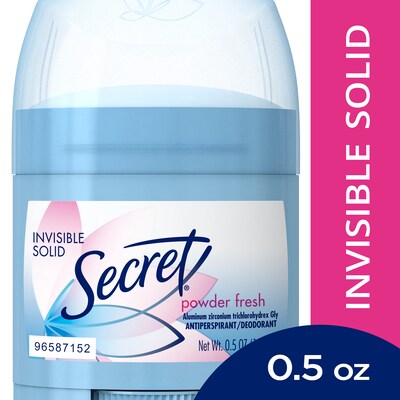 Secret Powder Fresh Invisible Solid Antiperspirant and Deodorant, 0.5 oz., 24/Carton (31384CT)