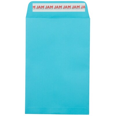 JAM Paper 6 x 9 Open End Envelopes, Pool Blue, 500 Pack (1644-102-500)