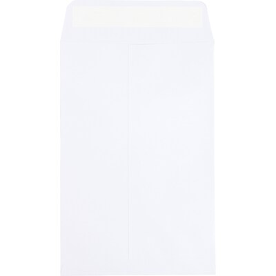 JAM Paper 6 x 9 Open End Envelopes, Peel & Seal, White, 500 Pack  (95447-500)