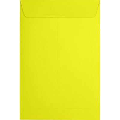 JAM Paper 6 x 9 Open End Envelopes, Citrus Yellow, 50 Pack (1644-L20-50)