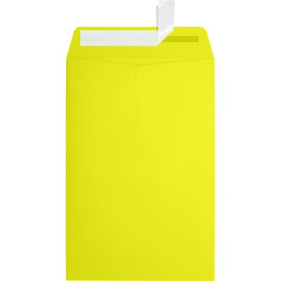 JAM Paper 6 x 9 Open End Envelopes, Citrus Yellow, 50 Pack (1644-L20-50)