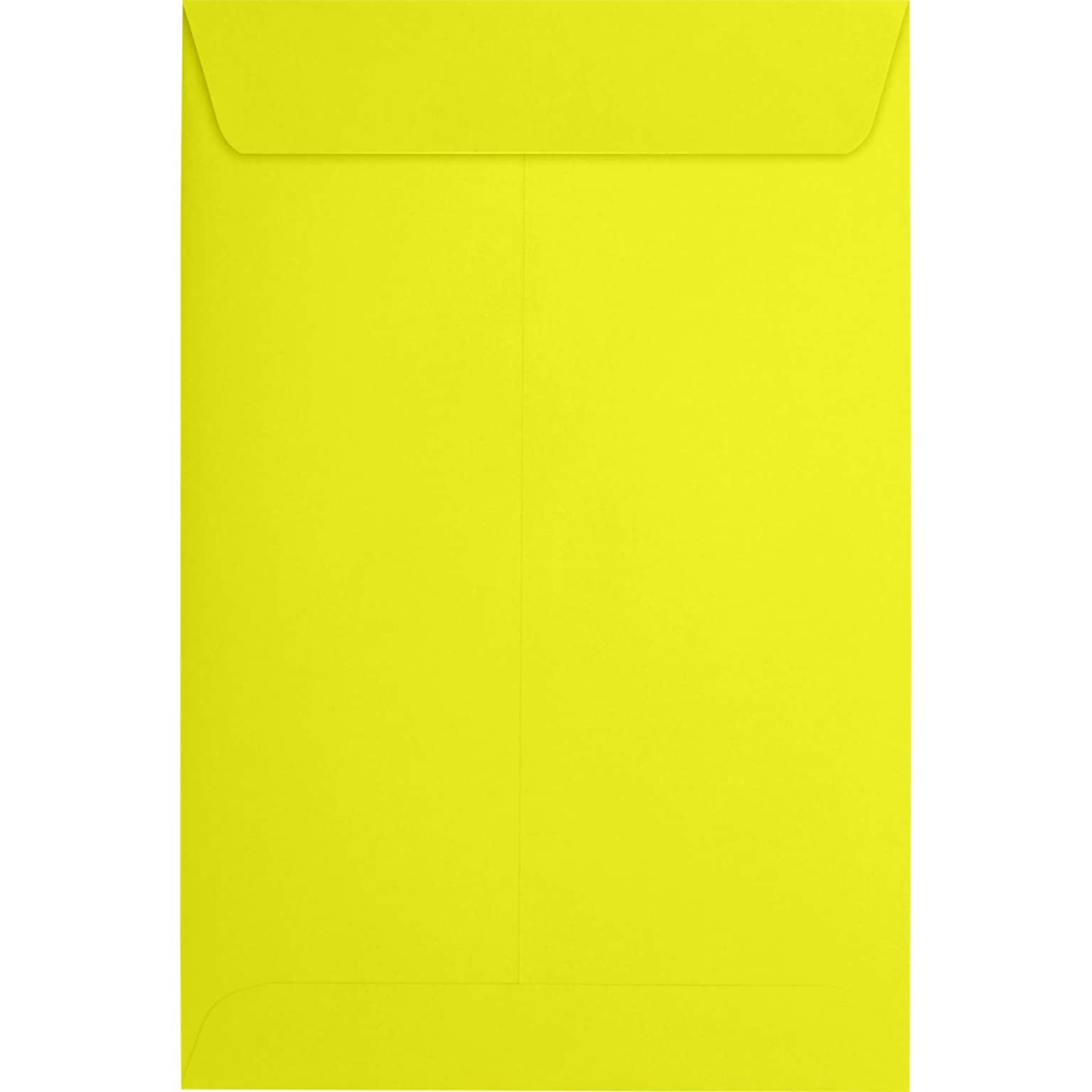 JAM Paper 6 x 9 Open End Envelopes, Citrus Yellow, 250 Pack (1644-L20-250)