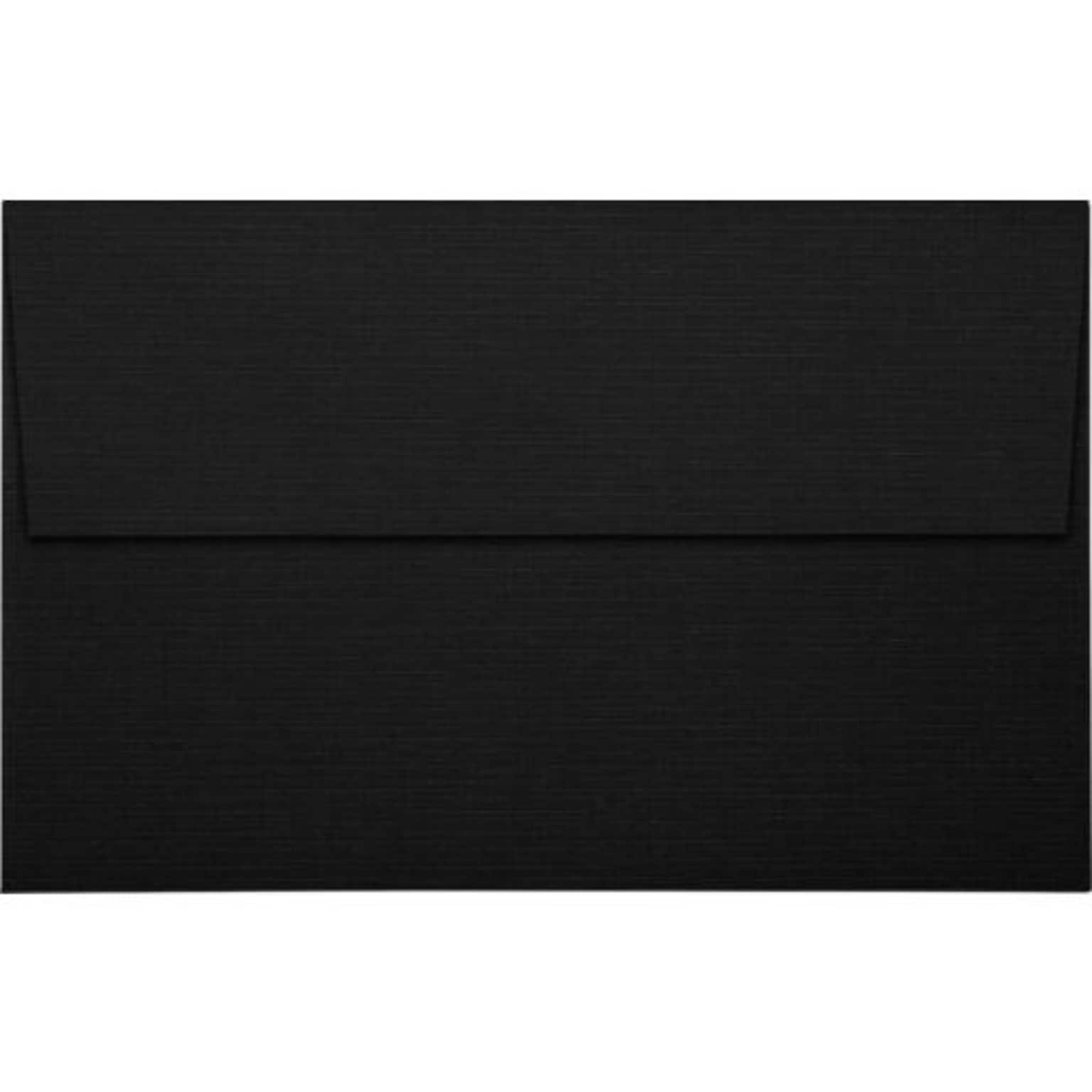 JAM Paper A10 Invitation Envelope, Black Linen, w Peel and Press Seal, 250 Pack, 6 x 9 1/2, Black (4590-BLI-250)
