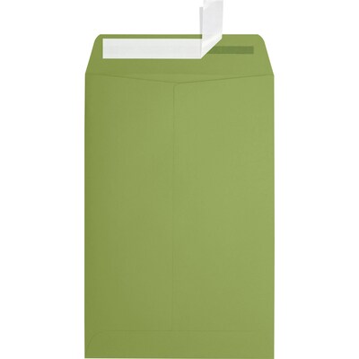 JAM Paper 6 x 9 Open End Envelopes ,Avocado , 50 Pack, Green (EX1644-27-50)