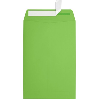 JAM Paper 6 x 9 Open End Envelopes ,Limelight , 50 Pack, Green (LUX-1644-101-50)