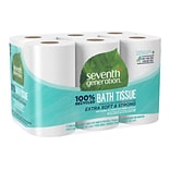 Seventh Generation 2-Ply 100% Recycled Standard Toilet Paper, White, 240 Sheets/Roll, 12 Rolls/Pack