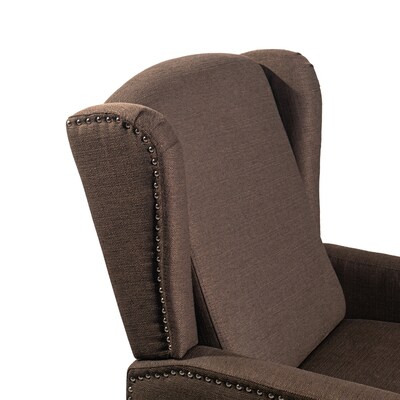 Flash Furniture Prescott Fabric Push Back Recliner Chair, Brown (BOBS70021BR)