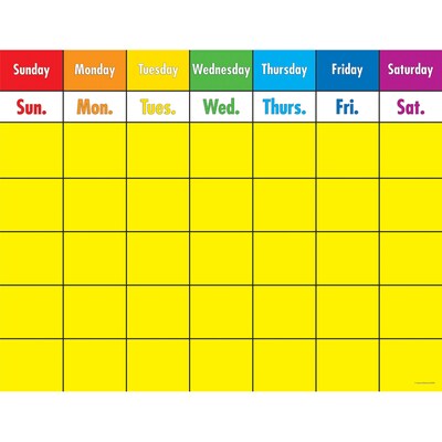 Colorful Calendar Chartlet (CD-6291)
