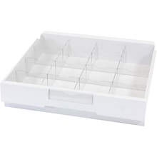 Ergotron 16-Compartments Plastic Drawer Organizer, White (97848)