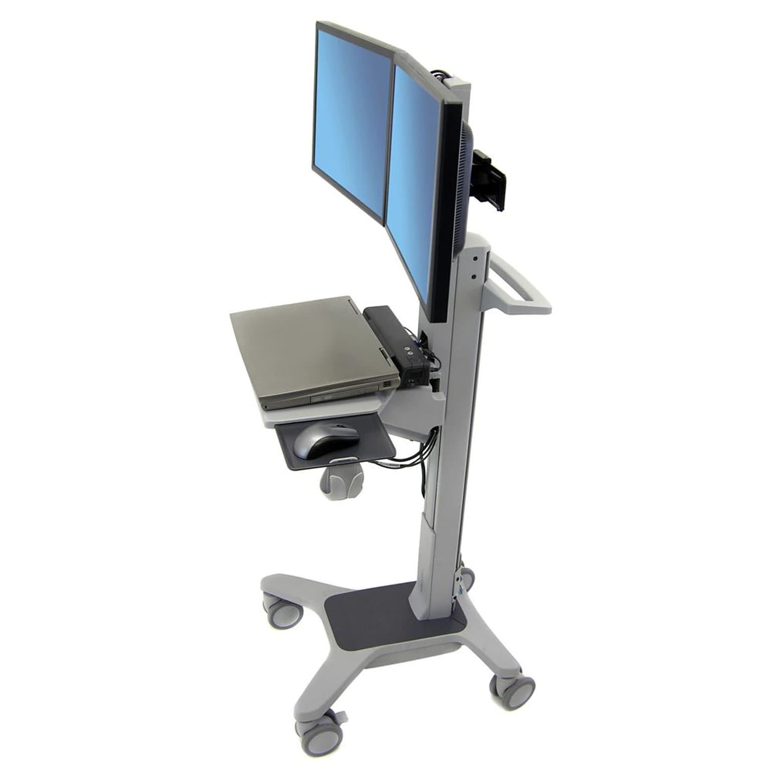 Ergotron Neo-Flex Mobile Computer Cart Locking Casters, Gray (24-194-055)