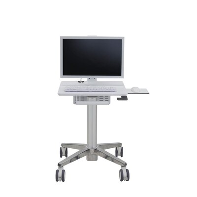 Ergotron StyleView Mobile Medical Cart, White Aluminum (SV10-1300-0)