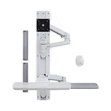 Ergotron LX Adjustable Dual Arms Wall Mount System, 32 Screen Support, White (45-551-216)