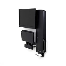 Ergotron StyleView Adjustable Dual Arms Wall Mount System, 24 Screen Support, Black (61-081-085)