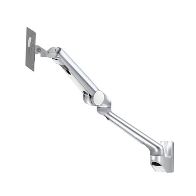 Ergotron MX Mini Adjustable Single Arms Wall Mount System, 24" Screen Support, Polished Aluminum (45-437-026)