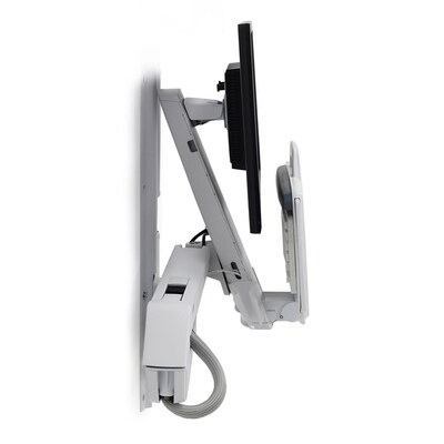 Ergotron StyleView Sit-Stand Adjustable Combo Arm, 24 Screen Support, White (45-266-216)