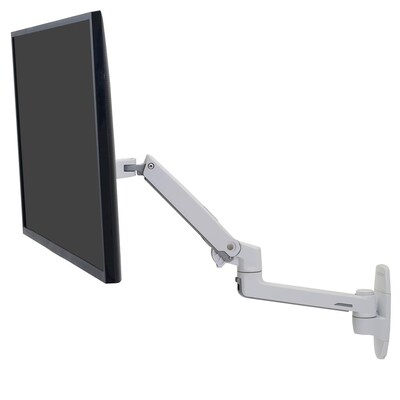 Ergotron LX Adjustable Single Arm Wall Monitor, 34" Screen Support, White (45-243-216)