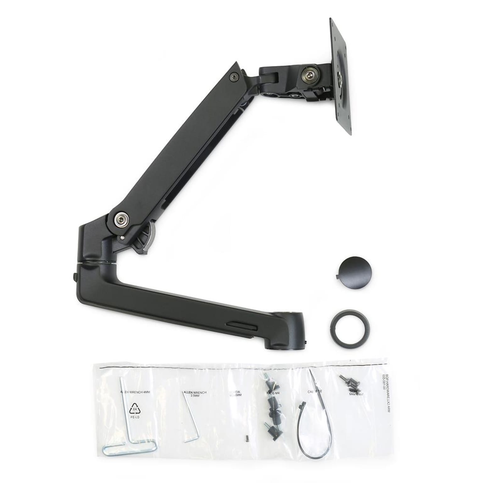 Ergotron LX Adjustable Single Arm Extension and Collar Kit, Black (98-130-224)