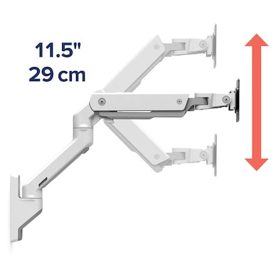 Ergotron HX Adjustable Single Arm Heavy Monitor Mount, 49" Screen Support, White (45-478-216)