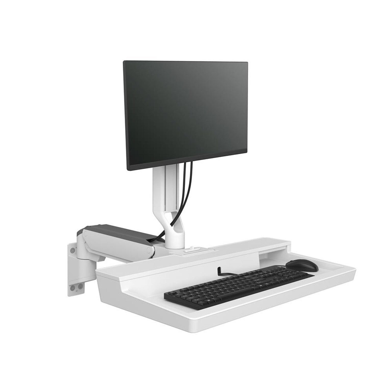 Ergotron CareFit Combo Adjustable Single Arm Mount, 27 Screen Support, White (45-621-251)