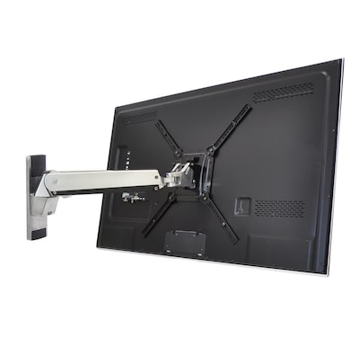 Ergotron Interactive Adjustable Single Arm TV Mount, 90" Screen Support, Polished Aluminum (45-304-026)