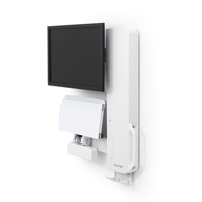 Ergotron StyleView Sit-Stand Adjustable Single Arm Wall Mount, 24 Screen Support, White (61-081-062