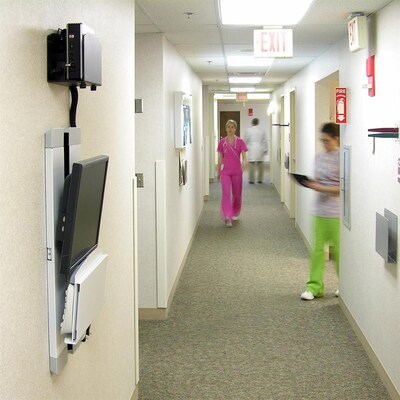 Ergotron StyleView Vertical Lift Adjustable High Traffic Area, 24" Screen Support, White (60-593-216)