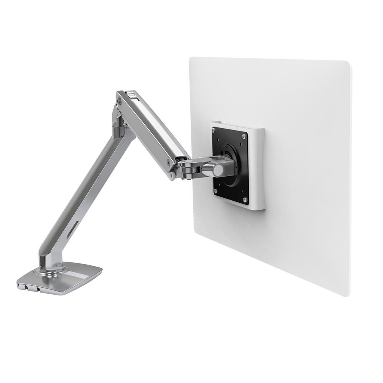 Ergotron MXV Desk Adjustable Single Arm Mount with 2-Piece Clamp, 34 Screen Support, Polished Aluminum (45-486-026)