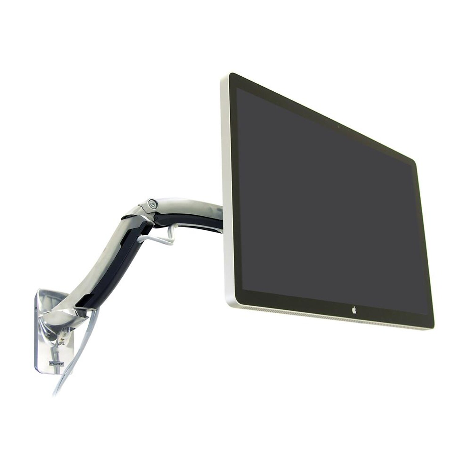 Ergotron MX Wall Adjustable Single Arm Mount, 42 Screen Support, Polished Aluminum (45-228-026)