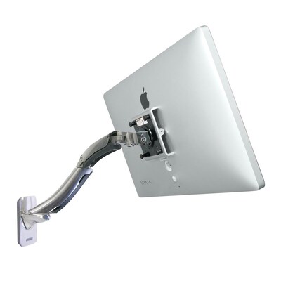 Ergotron MX Wall Adjustable Single Arm Mount, 42 Screen Support, Polished Aluminum (45-228-026)