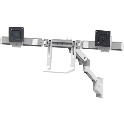 Ergotron Adjustable Desk Mount, 32" Screen Support, White (45-479-216)