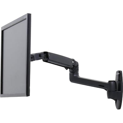 Ergotron LX Adjustable Arm Wall Mount, 34 Screen Support, Matte Black (45243224)