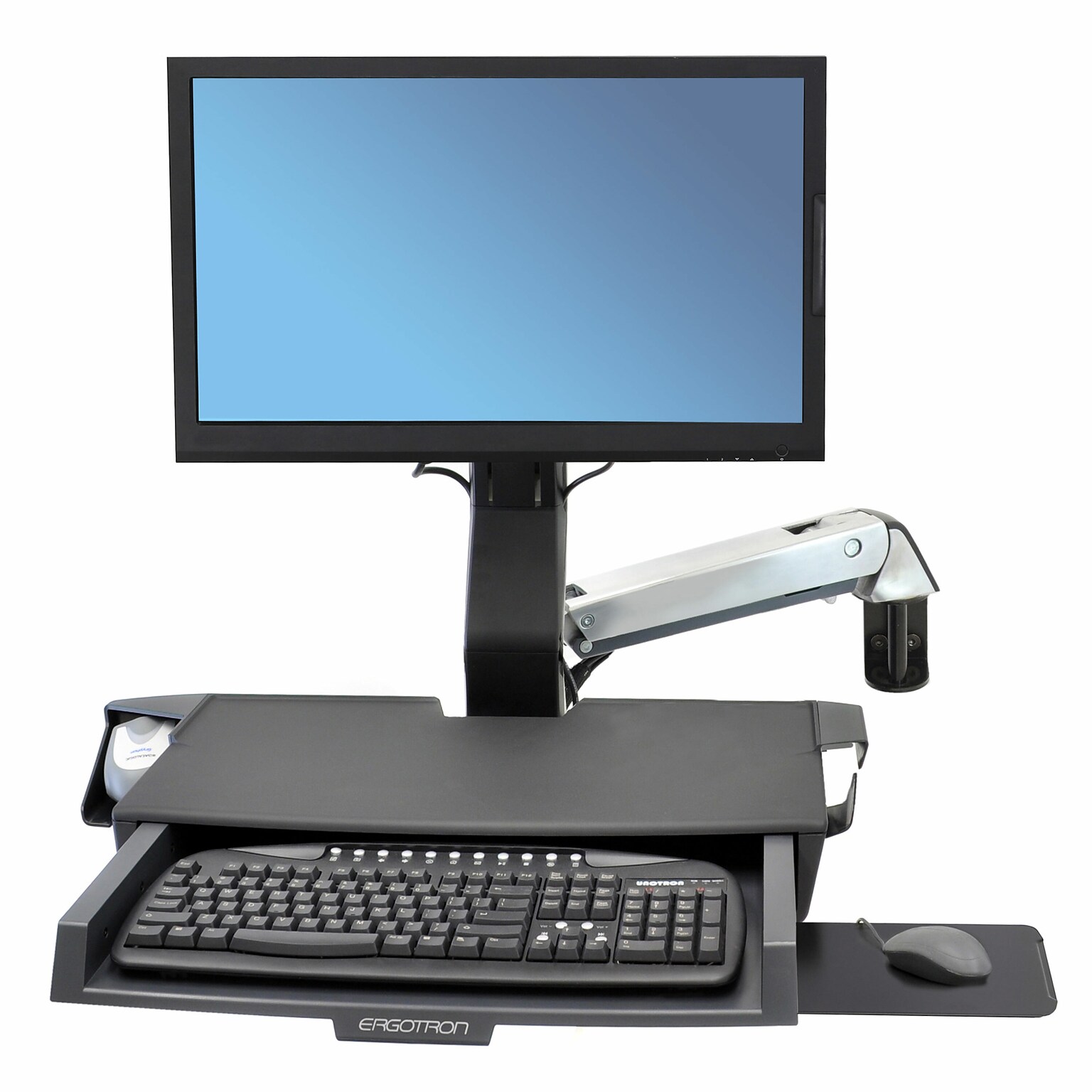 Ergotron StyleView Adjustable Mounting Arm, 24 Screen Support, Polished Aluminum (45583026)