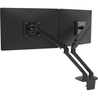 Ergotron MXV Adjustable Dual Monitor Mounting Arm, 24" Screen Support, Matte Black (45496224)