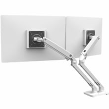 Ergotron MXV Adjustable Dual Mounting Arm, 24 Screen Support, White (45-496-216)